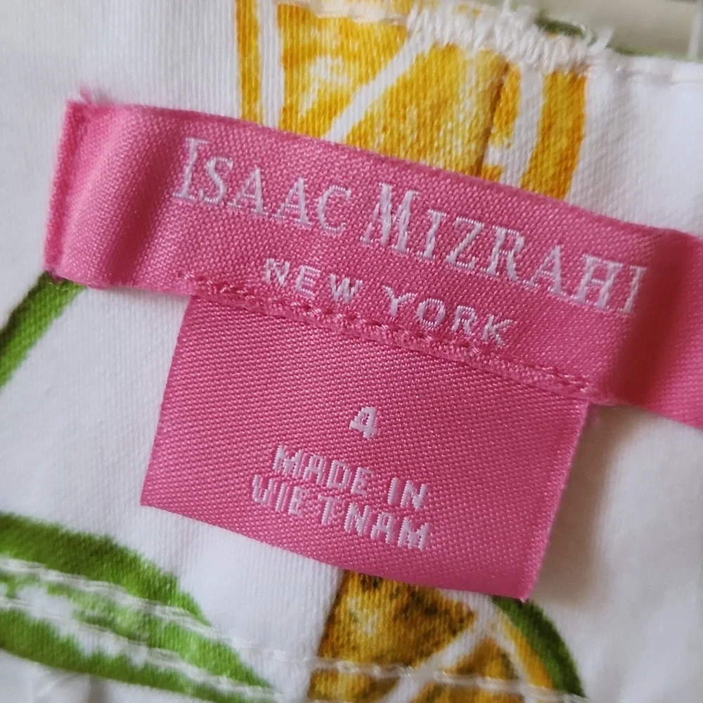 Isaac Mizrahi‎ sz 4 Lemon Lime Summer Shorts Fruit White